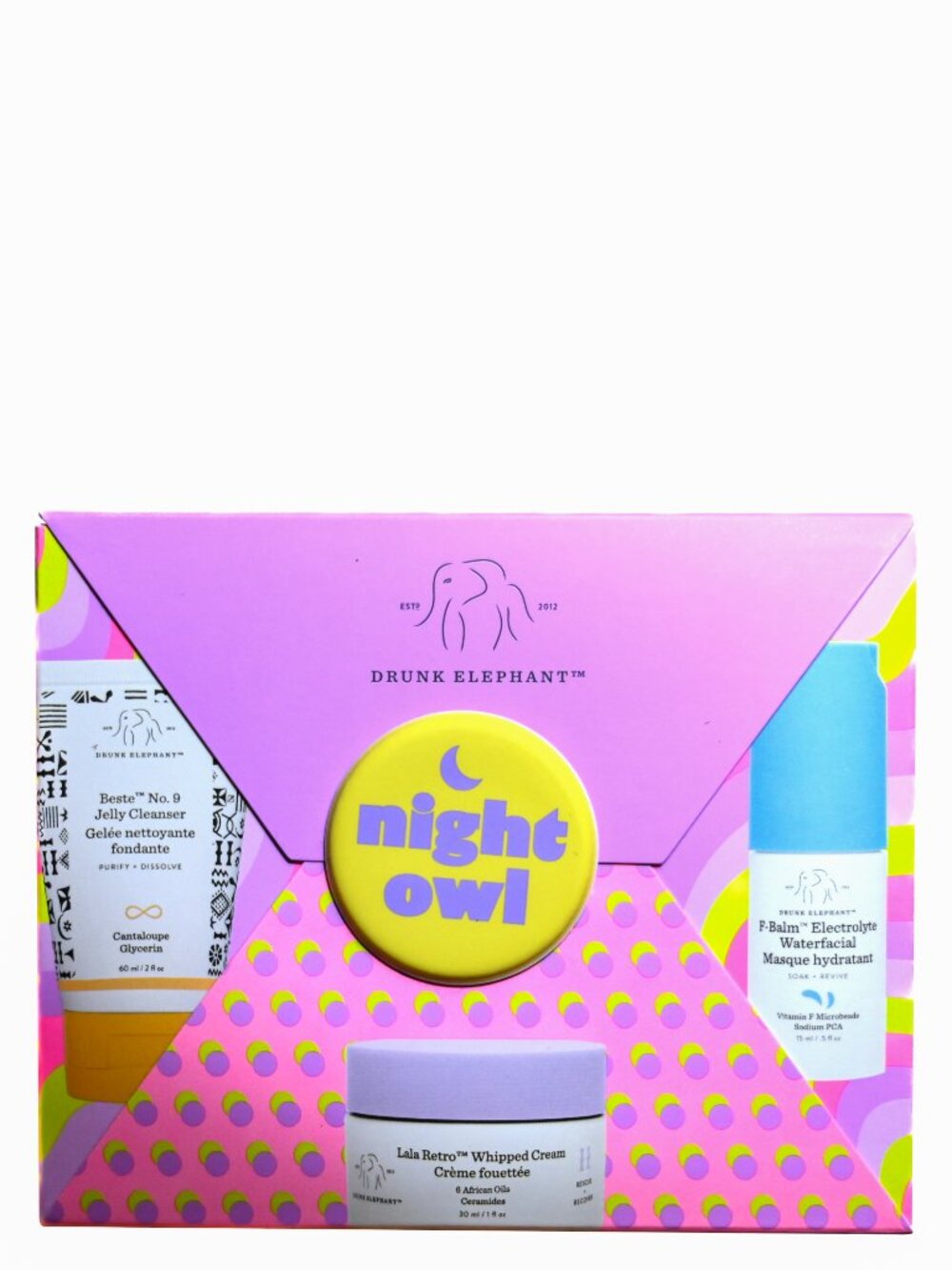 DRUNK ELEPHANT Night Owl Spring Set Lala Retro Whipped Cream, F-Balm, Beste